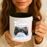 2nd Grade Level Unlocked Back To School First Day Gamer Boy Mug