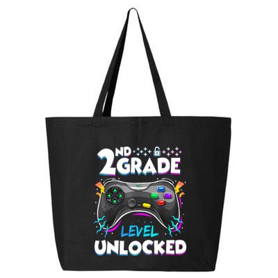 2nd Grade Level Unlocked Back To School First Day Gamer Boy 25L Jumbo Tote