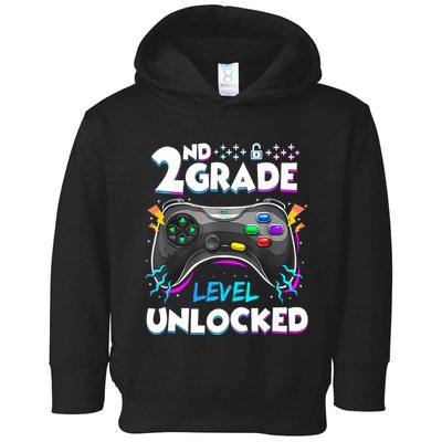 2nd Grade Level Unlocked Back To School First Day Gamer Boy Toddler Hoodie