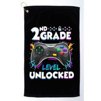 2nd Grade Level Unlocked Back To School First Day Gamer Boy Golf Towel