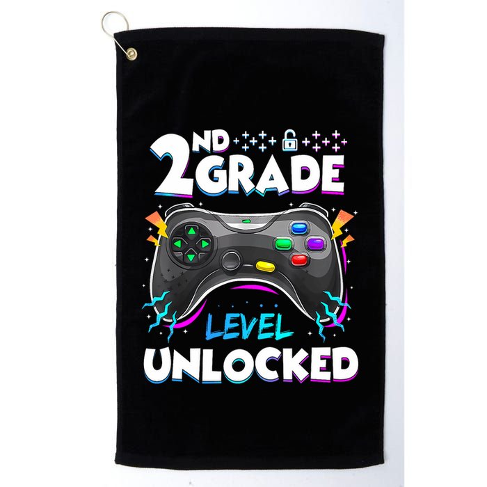 2nd Grade Level Unlocked Back To School First Day Gamer Boy Golf Towel