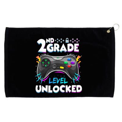 2nd Grade Level Unlocked Back To School First Day Gamer Boy Grommeted Golf Towel