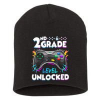2nd Grade Level Unlocked Back To School First Day Gamer Boy Short Acrylic Beanie
