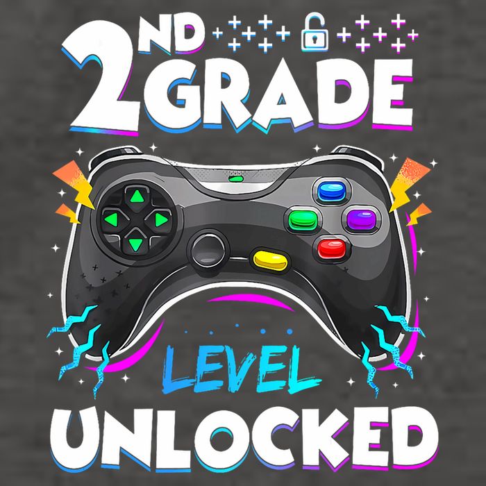 2nd Grade Level Unlocked Back To School First Day Gamer Boy Vector Backpack