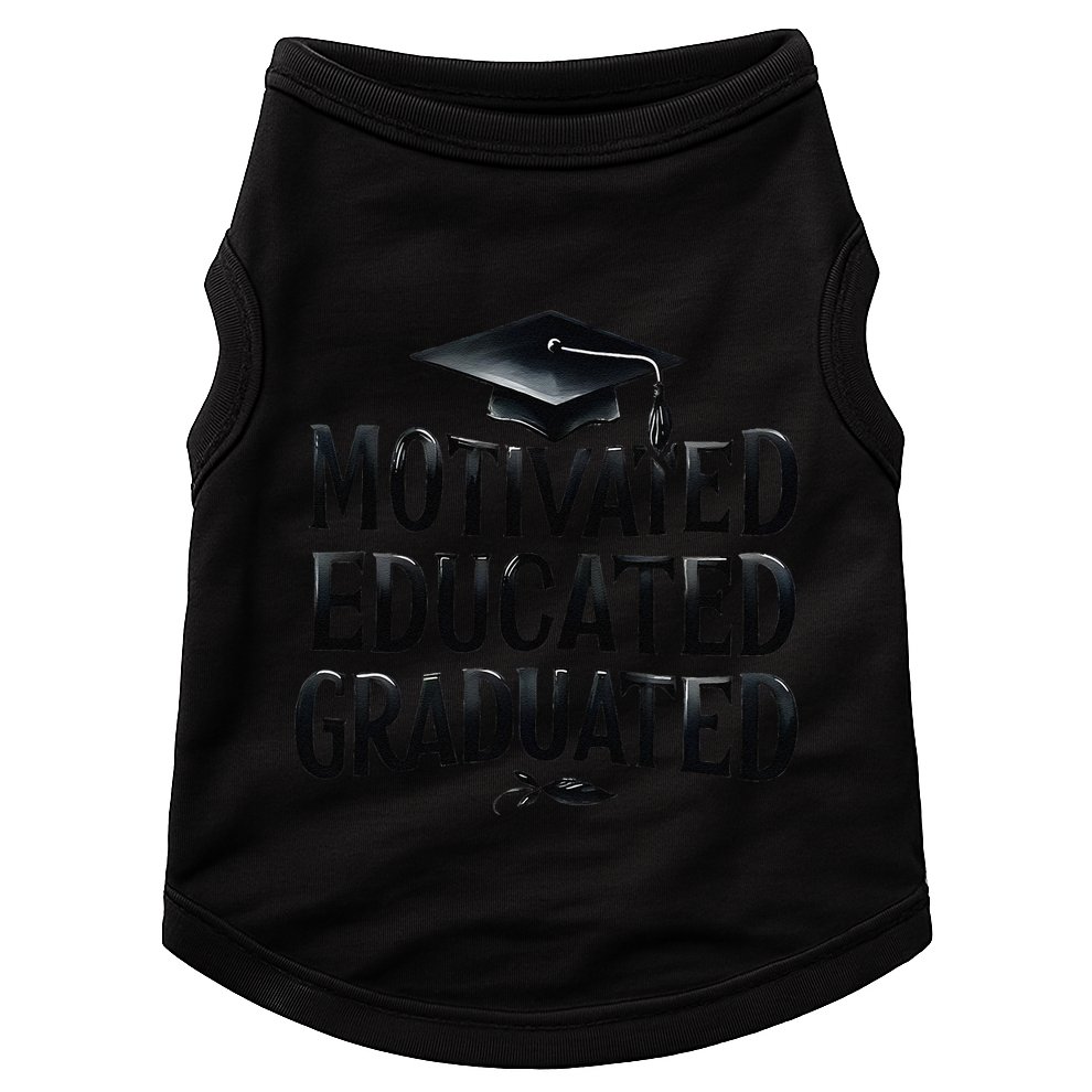 2025 Graduation Motivated Educated Graduated Doggie Tank