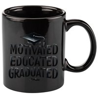 2025 Graduation Motivated Educated Graduated 11oz C Handle Ceramic Mug