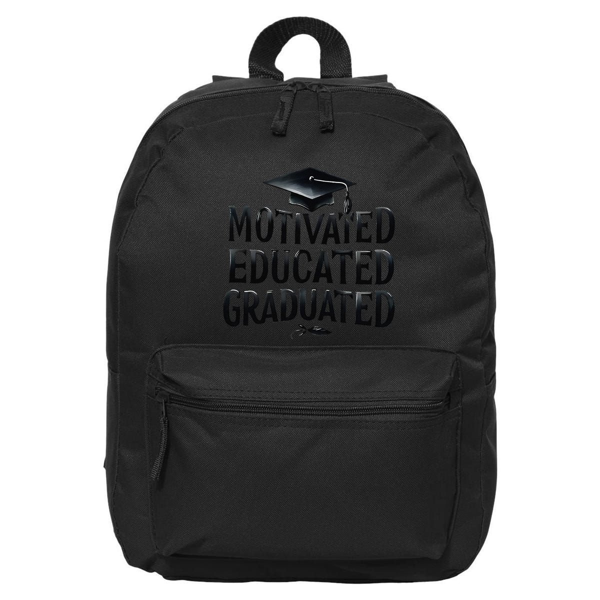 2025 Graduation Motivated Educated Graduated 16 in Basic Backpack