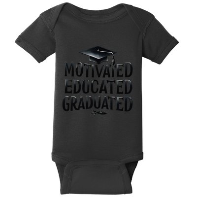 2025 Graduation Motivated Educated Graduated Baby Bodysuit