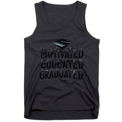 2025 Graduation Motivated Educated Graduated Tank Top