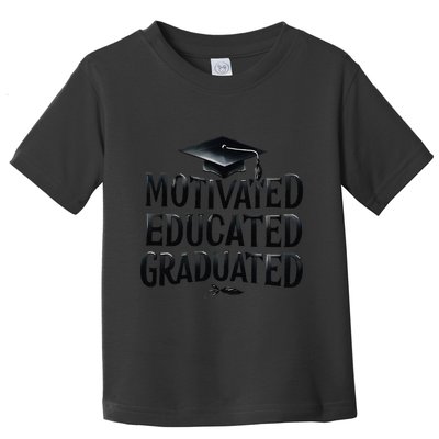 2025 Graduation Motivated Educated Graduated Toddler T-Shirt