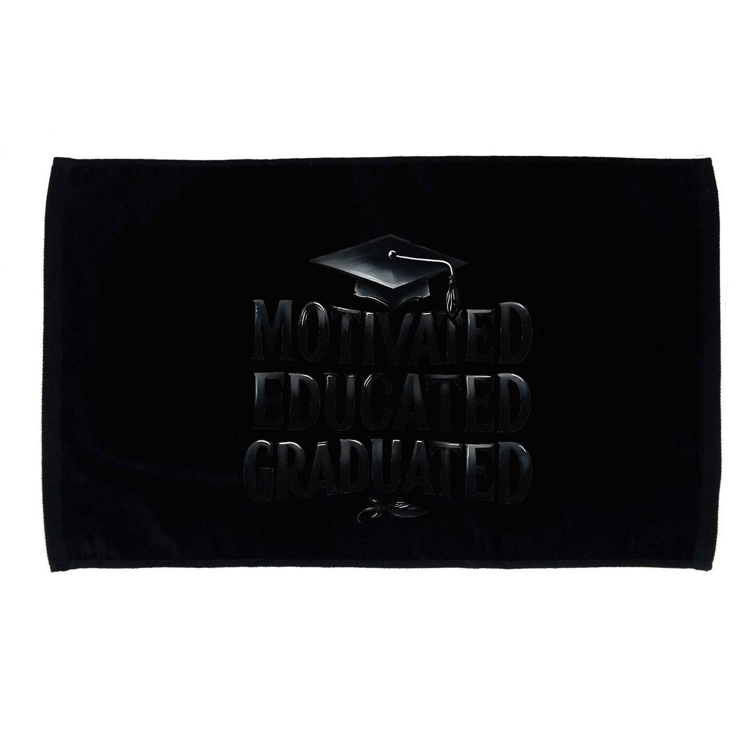 2025 Graduation Motivated Educated Graduated Microfiber Hand Towel
