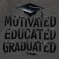2025 Graduation Motivated Educated Graduated Vector Backpack