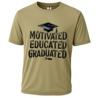 2025 Graduation Motivated Educated Graduated Cooling Performance Crew T-Shirt
