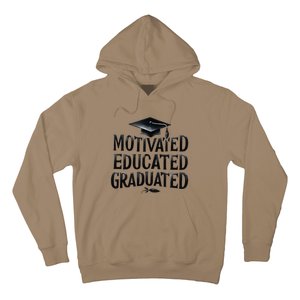 2025 Graduation Motivated Educated Graduated Hoodie