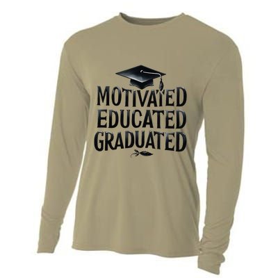 2025 Graduation Motivated Educated Graduated Cooling Performance Long Sleeve Crew