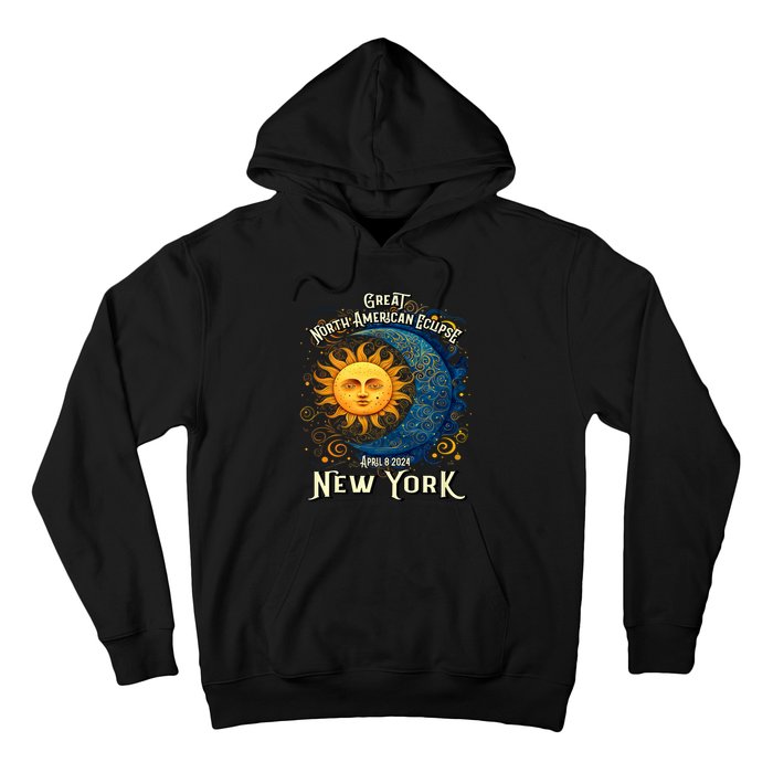 2024 Great North American Eclipse Syracuse New York Total Solar Eclipse Hoodie