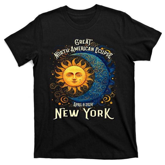 2024 Great North American Eclipse Syracuse New York Total Solar Eclipse T-Shirt