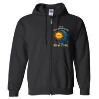 2024 Great North American Eclipse Syracuse New York Total Solar Eclipse Full Zip Hoodie