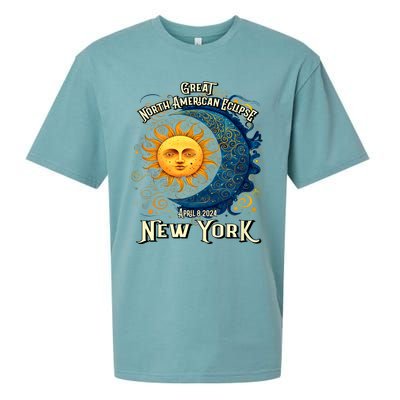 2024 Great North American Eclipse Syracuse New York Total Solar Eclipse Sueded Cloud Jersey T-Shirt