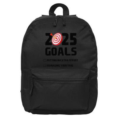 2025 Goals Putting In Extra Effort Managing Funny Design 16 in Basic Backpack