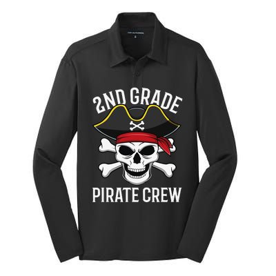 2nd Grade Pirate Crew Halloween Costume Student Teacher Gift Silk Touch Performance Long Sleeve Polo