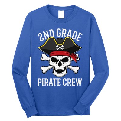 2nd Grade Pirate Crew Halloween Costume Student Teacher Gift Long Sleeve Shirt