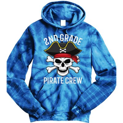 2nd Grade Pirate Crew Halloween Costume Student Teacher Gift Tie Dye Hoodie