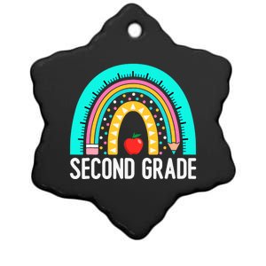 2nd Grade Rainbow Teacher Team Second Grade Squad Girl Boy Ceramic Star Ornament