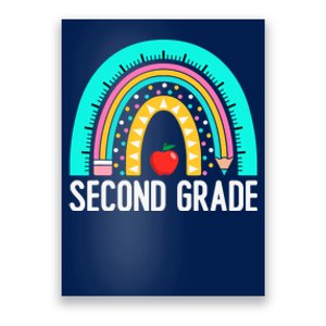 2nd Grade Rainbow Teacher Team Second Grade Squad Girl Boy Poster