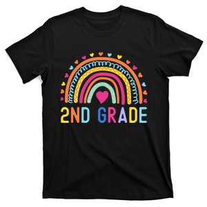 2nd Grade Rainbow Girl Boy Teacher Hello Second Grade Squad T-Shirt