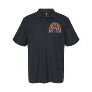 2nd Grade Rainbow Girl Boy Teacher Hello Second Grade Squad Softstyle Adult Sport Polo