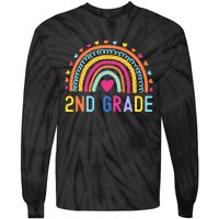 2nd Grade Rainbow Girl Boy Teacher Hello Second Grade Squad Tie-Dye Long Sleeve Shirt