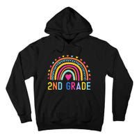 2nd Grade Rainbow Girl Boy Teacher Hello Second Grade Squad Tall Hoodie