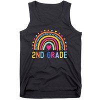 2nd Grade Rainbow Girl Boy Teacher Hello Second Grade Squad Tank Top