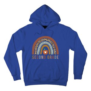 2Nd Grade Retro Rainbow Second Grade Teacher Team Boho Gift Hoodie