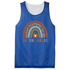 2Nd Grade Retro Rainbow Second Grade Teacher Team Boho Gift Mesh Reversible Basketball Jersey Tank