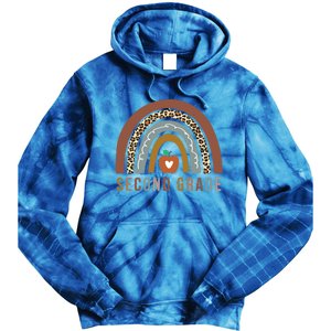 2Nd Grade Retro Rainbow Second Grade Teacher Team Boho Gift Tie Dye Hoodie