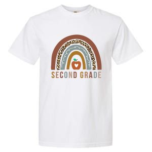 2Nd Grade Retro Rainbow Second Grade Teacher Team Boho Gift Garment-Dyed Heavyweight T-Shirt