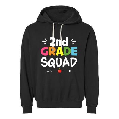 2nd Grade Squad Back To School Garment-Dyed Fleece Hoodie