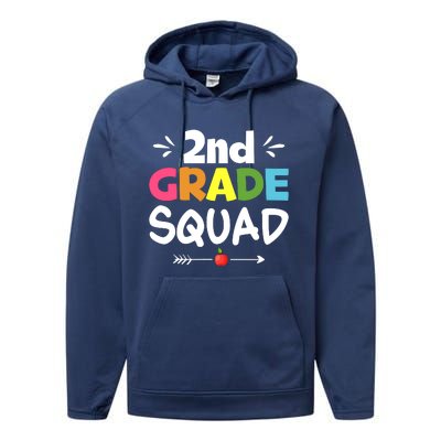 2nd Grade Squad Back To School Performance Fleece Hoodie