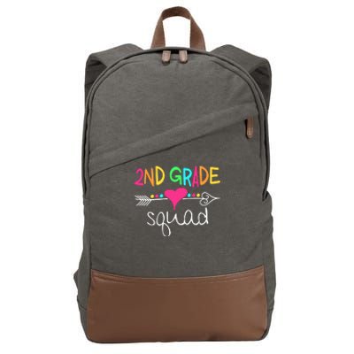 2nd Grade Squad Second Teacher Student Team Back To School Gift Cotton Canvas Backpack