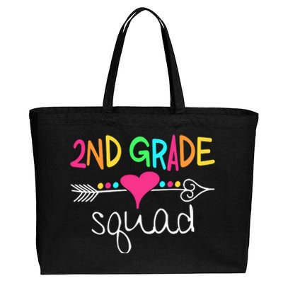 2nd Grade Squad Second Teacher Student Team Back To School Gift Cotton Canvas Jumbo Tote