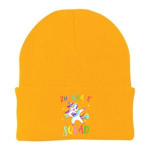 2Nd Grade Squad Unicorn Second Grade Teacher Cool Gift Knit Cap Winter Beanie