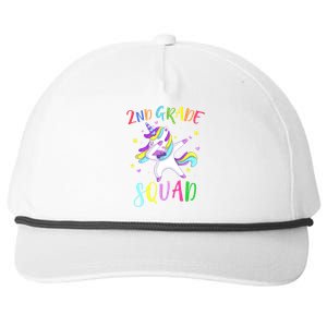 2Nd Grade Squad Unicorn Second Grade Teacher Cool Gift Snapback Five-Panel Rope Hat