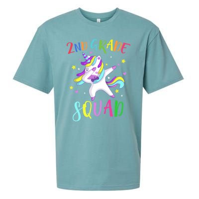 2Nd Grade Squad Unicorn Second Grade Teacher Cool Gift Sueded Cloud Jersey T-Shirt