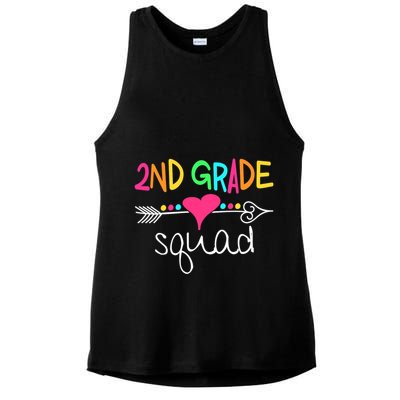 2nd Grade Squad Second Teacher Student Team Back To School Ladies PosiCharge Tri-Blend Wicking Tank