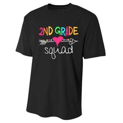 2nd Grade Squad Second Teacher Student Team Back To School Performance Sprint T-Shirt