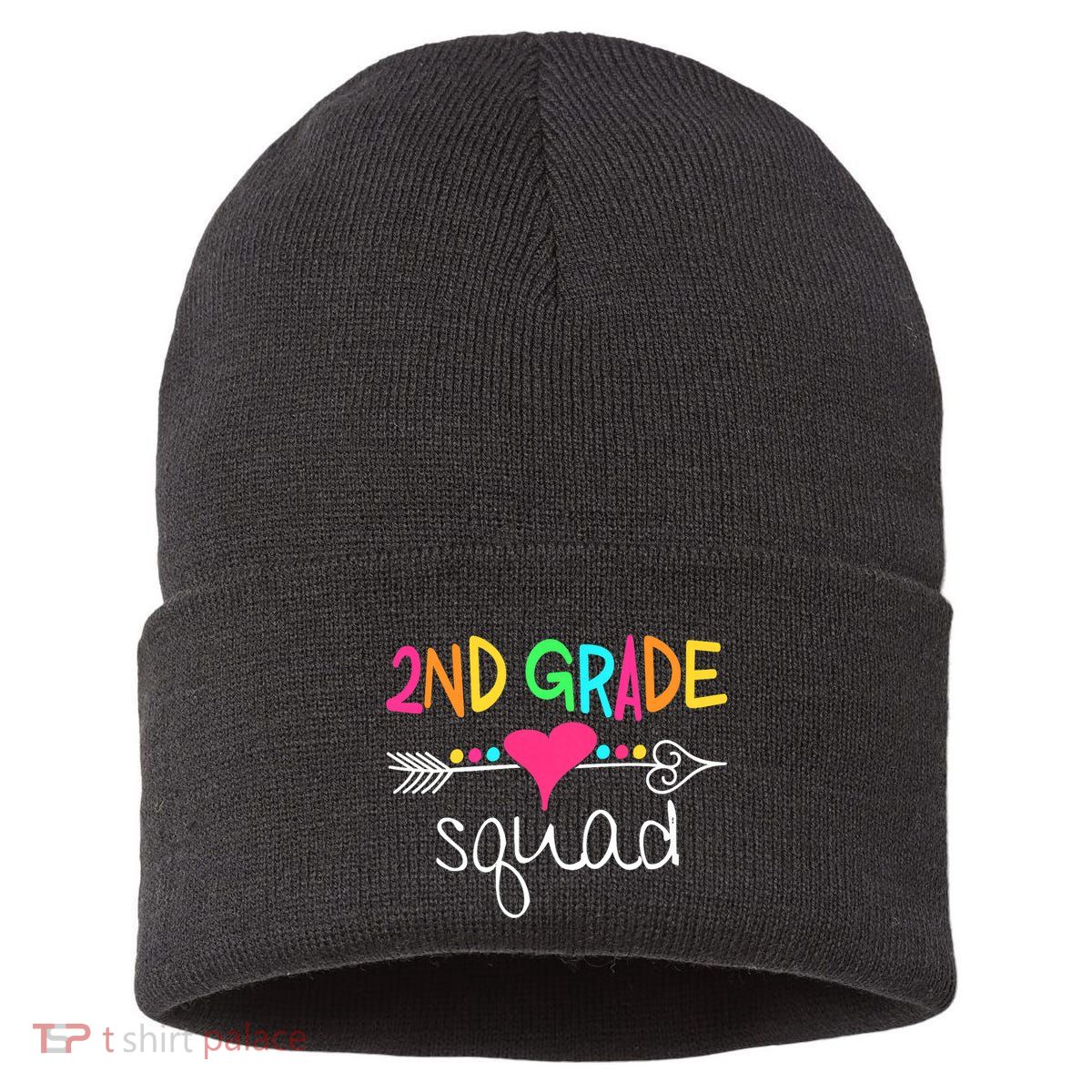 2nd Grade Squad Second Teacher Student Team Back To School Sustainable Knit Beanie