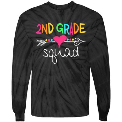 2nd Grade Squad Second Teacher Student Team Back To School Tie-Dye Long Sleeve Shirt