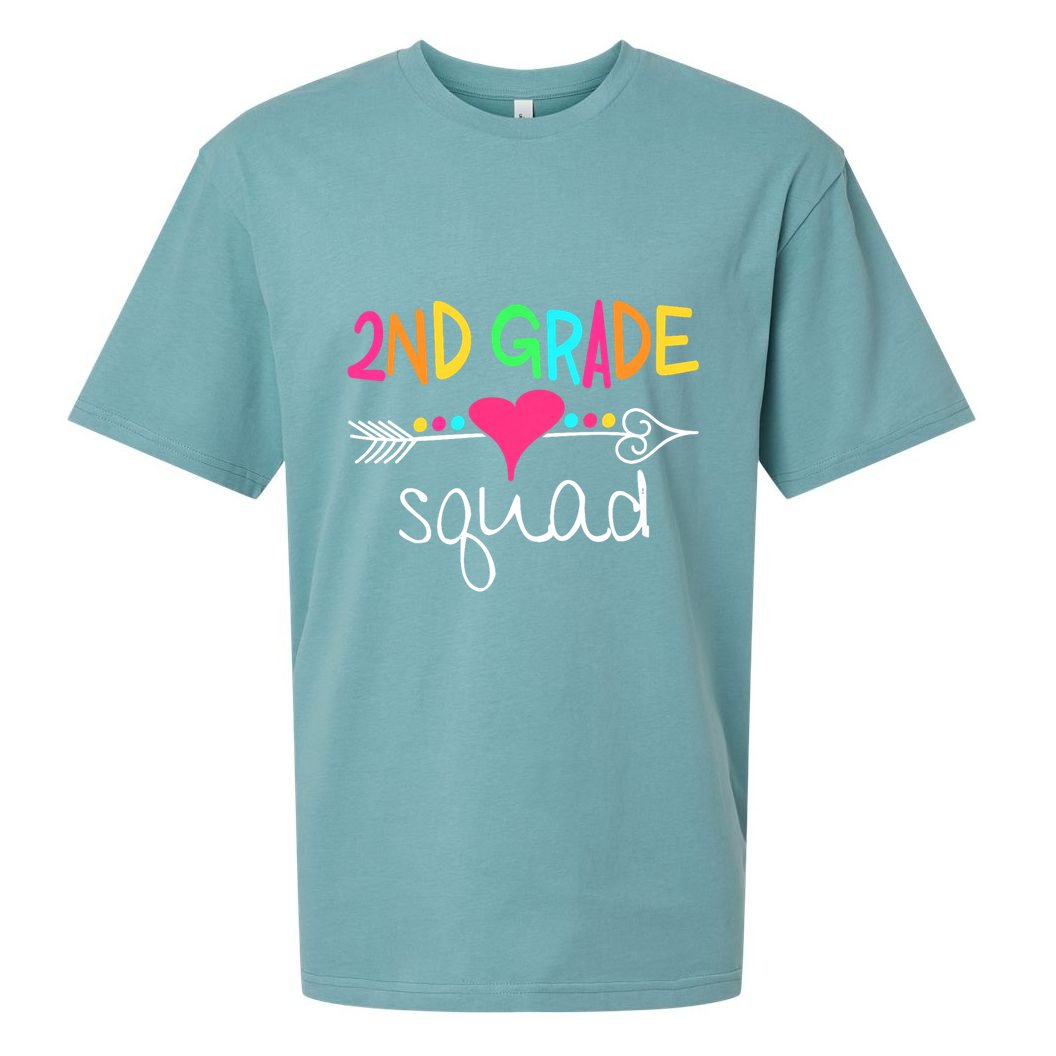 2nd Grade Squad Second Teacher Student Team Back To School Sueded Cloud Jersey T-Shirt